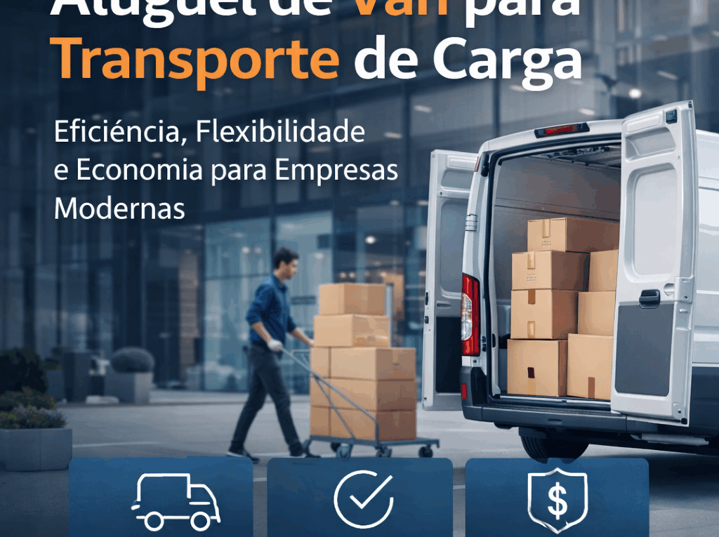 Aluguel de Van para Transporte de Carga Eficiência, Flexibilidade e Economia para Empresas Modernas